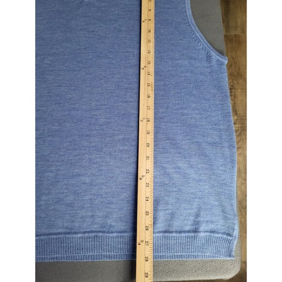 Tommy Bahama Golf Vest Men's XXL Extra Fine Merino Wool Blue Old Money Preppy - Picture 6 of 8
